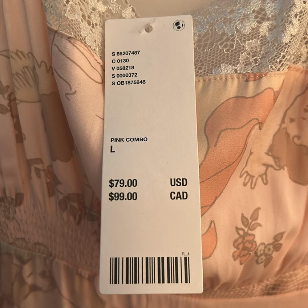 NWT Kimchi Blue | Urban Outfitters Trudy Lace-Trim Floral Midi Dress - Picture 5 of 9